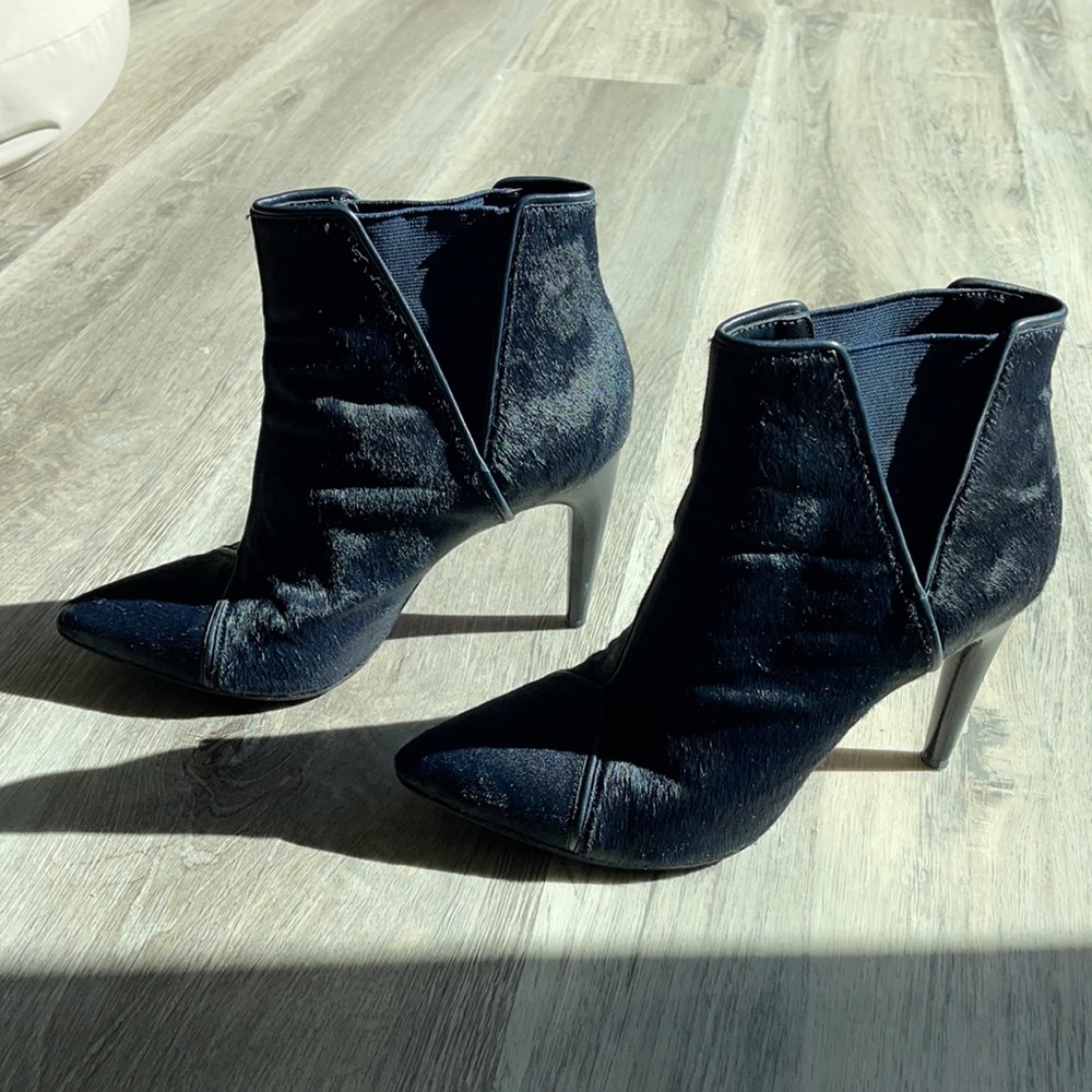 Navy Fur Rachel Zoe Boots - Size 9